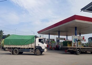 SPBU di Jalan Soekarno-Hatta (Bypass), Bandar Lampung, Provinsi Lampung