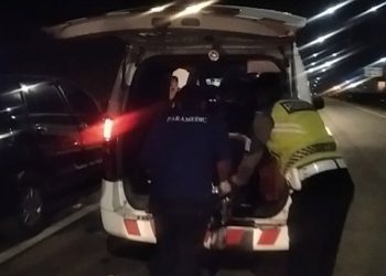 Kecelakaan dua mobil Toyota Innova dan truk di Tol Bakauheni-Terbanggi Besar Lampung