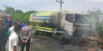 Kecelakaan maut truk tangki tabrak motor di Jalintim Mesuji Lampung