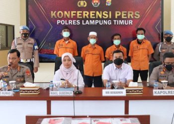 Konferensi Pers Polres Lampung Timur.