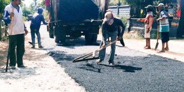 Pembangunan Jalan di Braja Selebah, Lampung Timur.