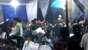Keributan saat acara organ tunggal di Lampung Timur