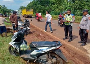 Tabrakan motor di Lampung Timur