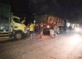 Kecelakaan di Lampung Timur, Colt Diesel Muatan Telur Tabrak Dump Truck